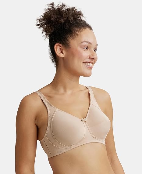 Jockey ES13 Women’s Wirefree Cotton Bra – Full Coverage with Side Panel Support